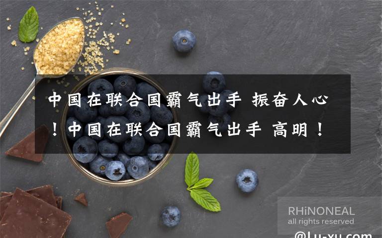 中国在联合国霸气出手 振奋人心！中国在联合国霸气出手 高明！
