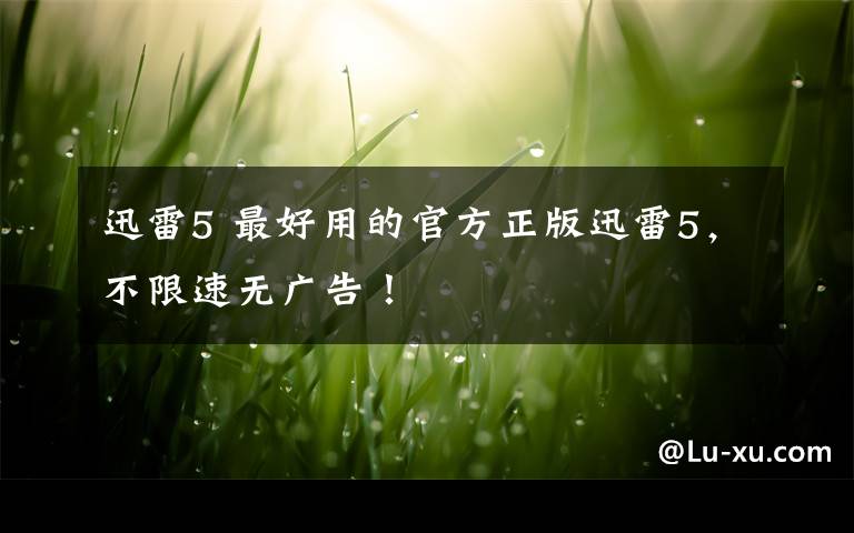 迅雷5 最好用的官方正版迅雷5，不限速无广告！