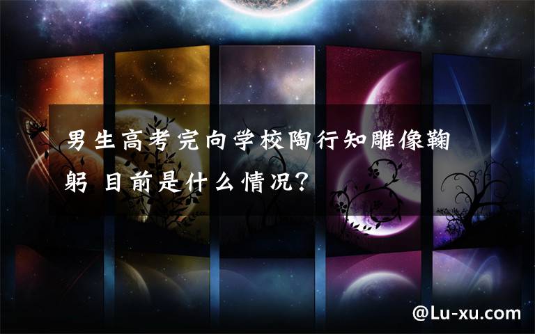 男生高考完向学校陶行知雕像鞠躬 目前是什么情况？