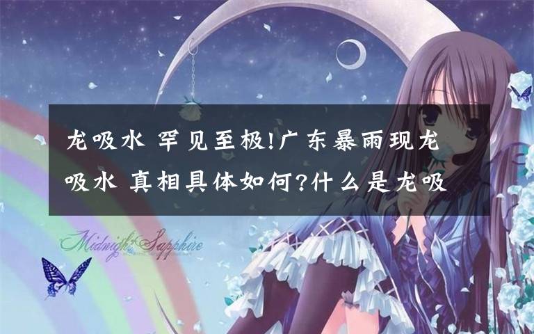 龙吸水 罕见至极!广东暴雨现龙吸水 真相具体如何?什么是龙吸水?吸掉的水去哪了?