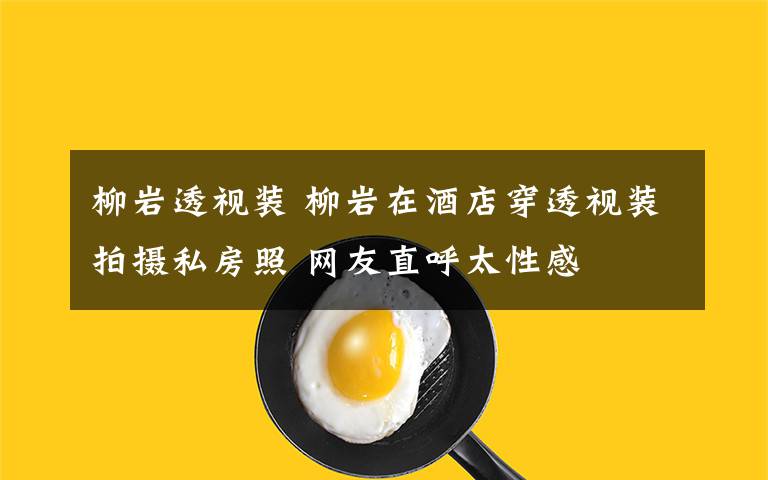 柳岩透视装 柳岩在酒店穿透视装拍摄私房照 网友直呼太性感