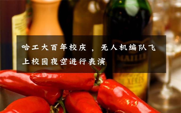 哈工大百年校庆 ，无人机编队飞上校园夜空进行表演