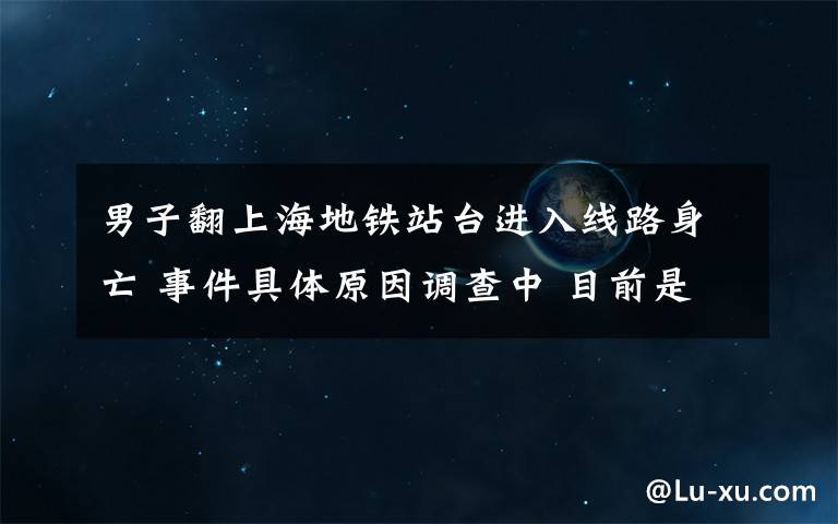 男子翻上海地铁站台进入线路身亡 事件具体原因调查中 目前是什么情况？