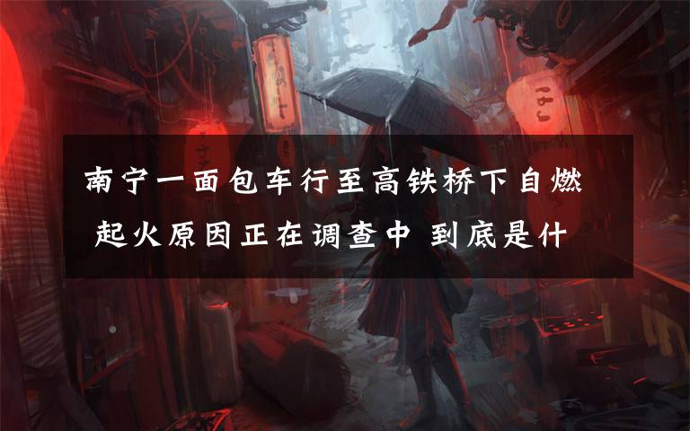 南宁一面包车行至高铁桥下自燃 起火原因正在调查中 到底是什么状况？