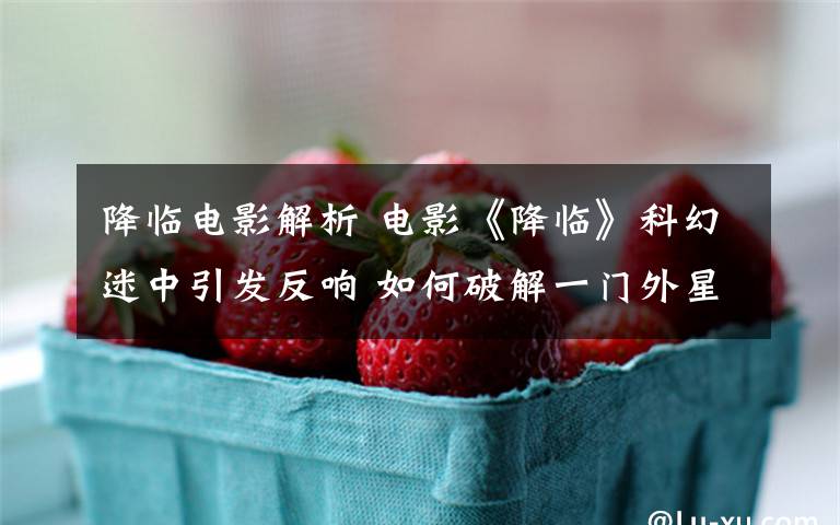降临电影解析 电影《降临》科幻迷中引发反响 如何破解一门外星人的语言？