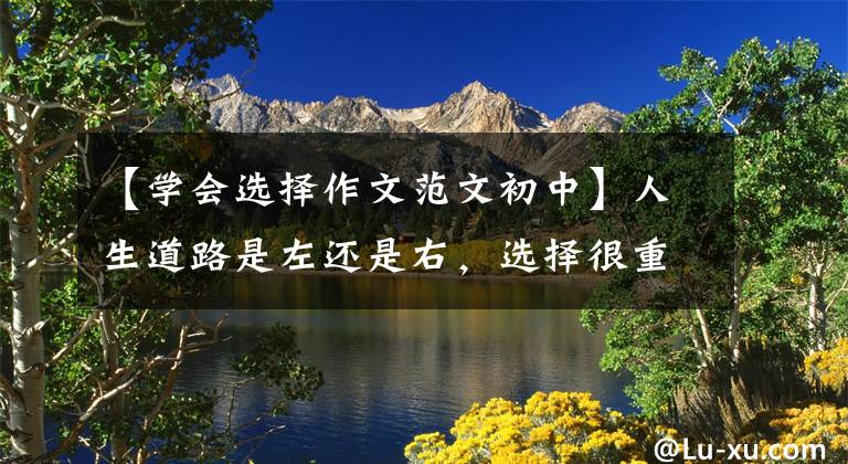 【学会选择作文范文初中】人生道路是左还是右，选择很重要。优秀作文鉴赏《选择》