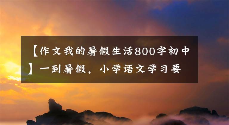 【作文我的暑假生活800字初中】一到暑假,小学语文学习要做的事:读日记,写生活作文