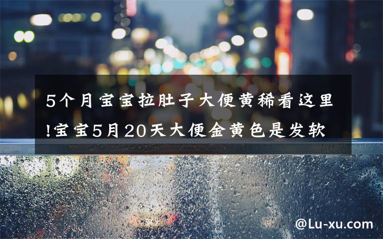 5个月宝宝拉肚子大便黄稀看这里!宝宝5月20天大便金黄色是发软是拉肚子吗？孩子涨肚能吃抗生素药物吗？