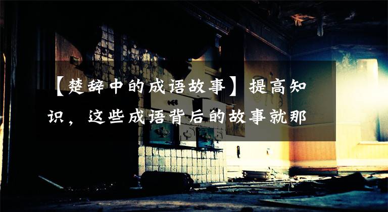 【楚辞中的成语故事】提高知识，这些成语背后的故事就那么美丽