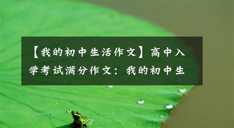 【我的初中生活作文】高中入学考试满分作文：我的初中生活(初中烦恼已经尝够了，我不想再尝了)