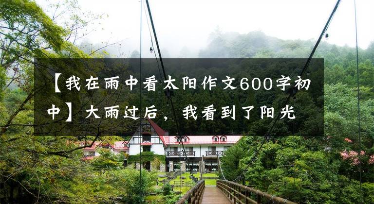 【我在雨中看太阳作文600字初中】大雨过后，我看到了阳光的痕迹