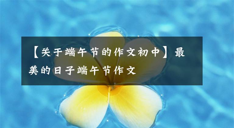 【关于端午节的作文初中】最美的日子端午节作文