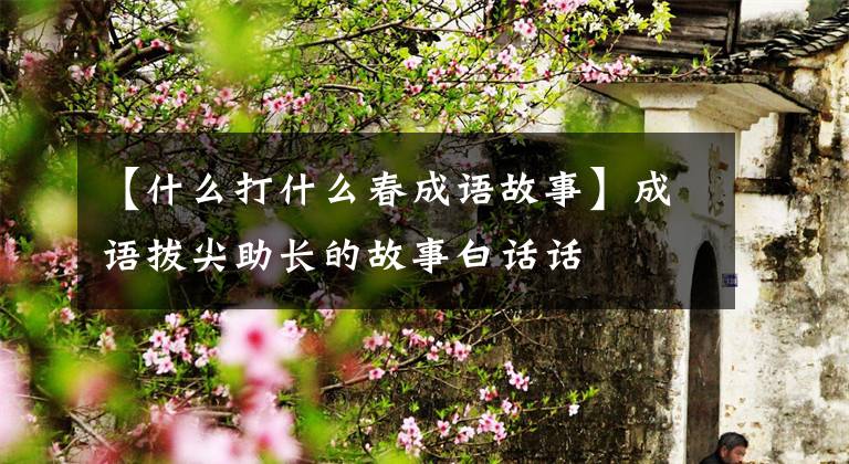 【什么打什么春成语故事】成语拔尖助长的故事白话话