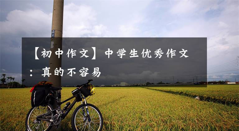 【初中作文】中学生优秀作文：真的不容易