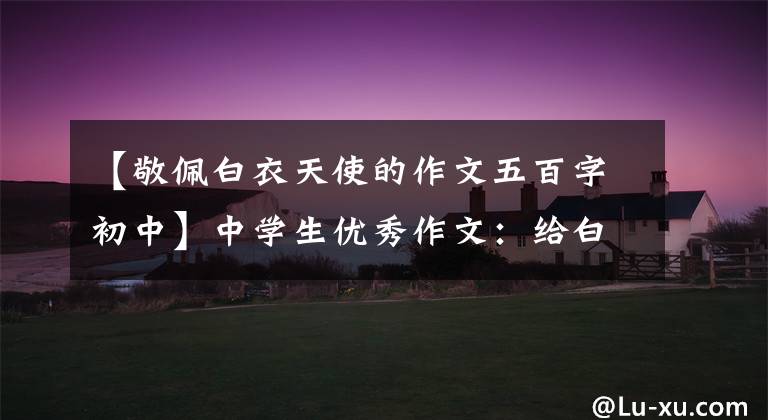 【敬佩白衣天使的作文五百字初中】中学生优秀作文：给白衣天使