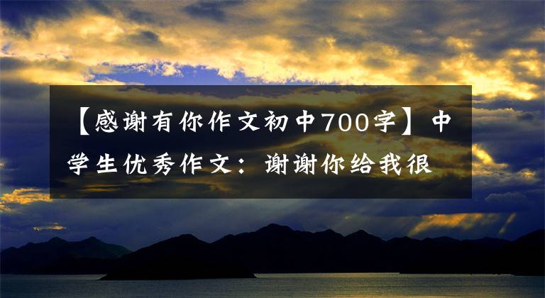 【感谢有你作文初中700字】中学生优秀作文：谢谢你给我很多。