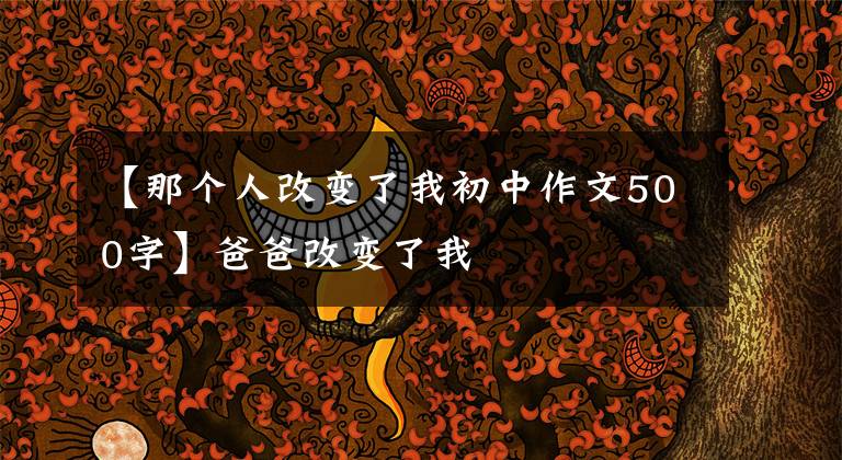【那个人改变了我初中作文500字】爸爸改变了我