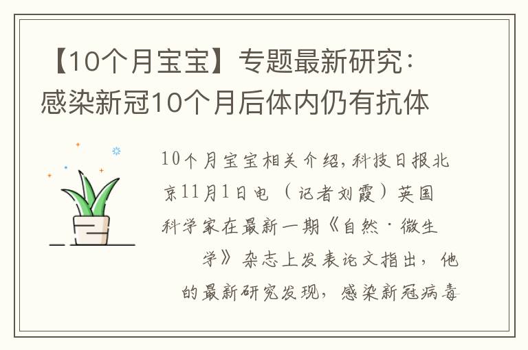 【10个月宝宝】专题最新研究：感染新冠10个月后体内仍有抗体