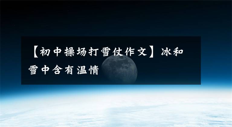 【初中操场打雪仗作文】冰和雪中含有温情