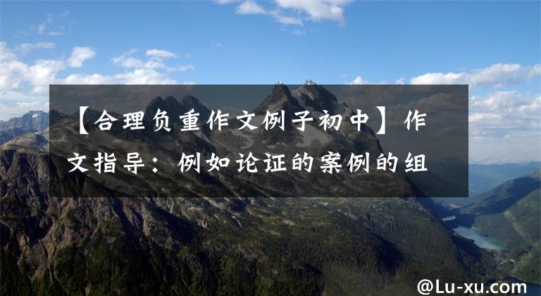 【合理负重作文例子初中】作文指导：例如论证的案例的组合技巧。