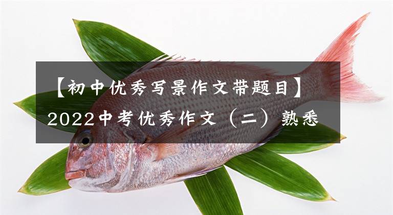 【初中优秀写景作文带题目】2022中考优秀作文（二）熟悉的地方也有风景