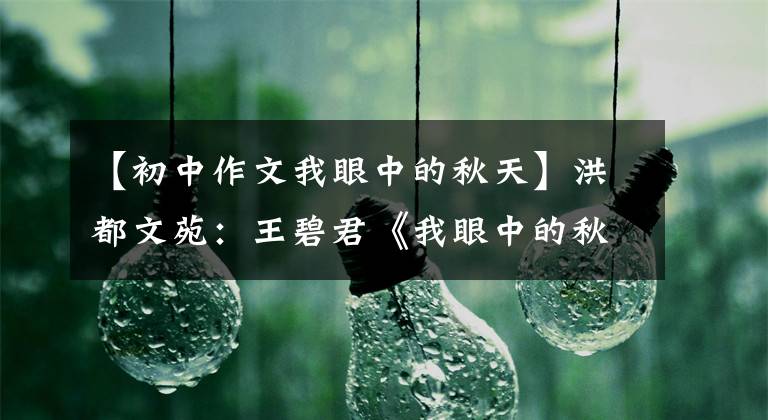 【初中作文我眼中的秋天】洪都文苑：王碧君《我眼中的秋天》