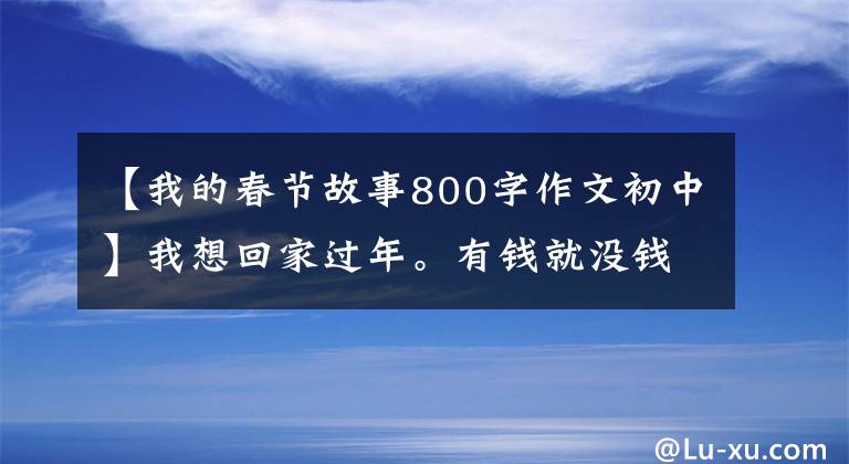 【我的春节故事800字作文初中】我想回家过年。有钱就没钱回家过年