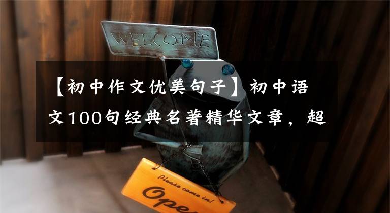 【初中作文优美句子】初中语文100句经典名著精华文章，超加分的期中考试作文素材！可以下载