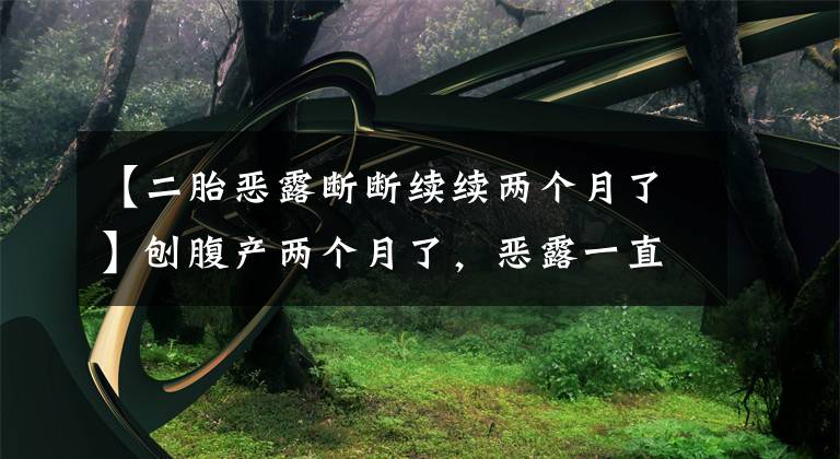 【二胎恶露断断续续两个月了】刨腹产两个月了，恶露一直断断续续的，求万能的妈妈帮给我点建议