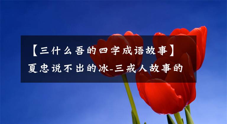 【三什么吾的四字成语故事】夏忠说不出的冰-三戒人故事的哲理