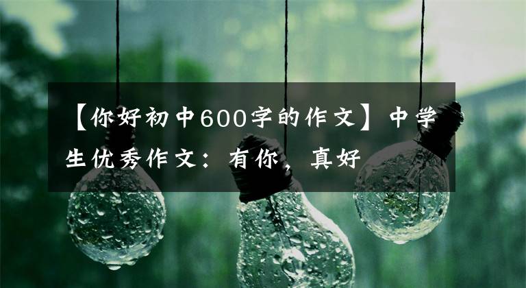 【你好初中600字的作文】中学生优秀作文：有你，真好