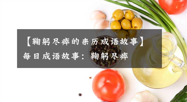 【鞠躬尽瘁的来历成语故事】每日成语故事：鞠躬尽瘁