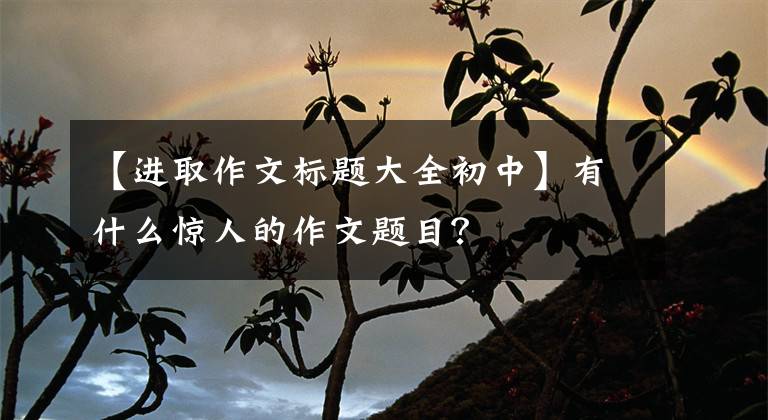 【进取作文标题大全初中】有什么惊人的作文题目？