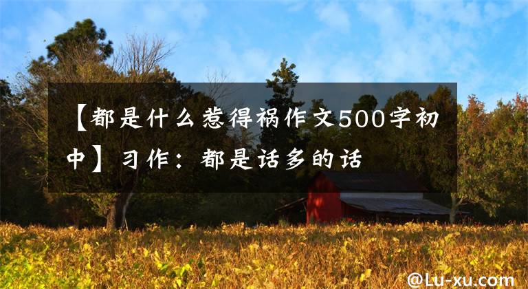 【都是什么惹得祸作文500字初中】习作：都是话多的话