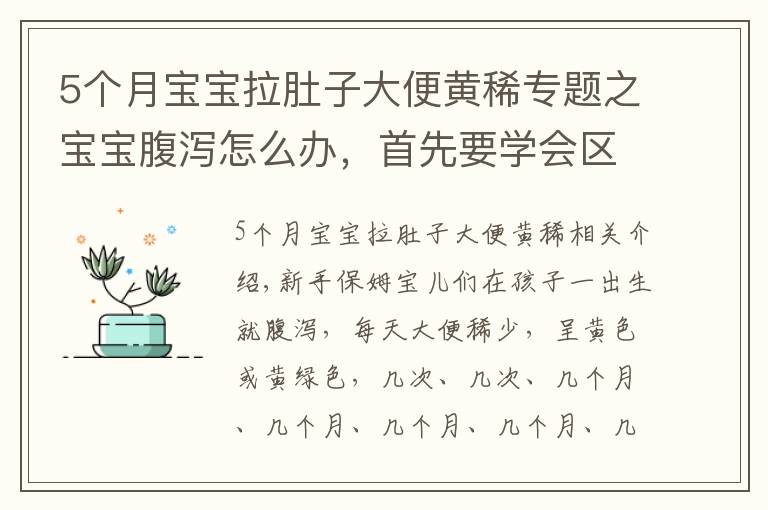 5个月宝宝拉肚子大便黄稀专题之宝宝腹泻怎么办，首先要学会区分“生理性腹泻”与“病理性腹泻”