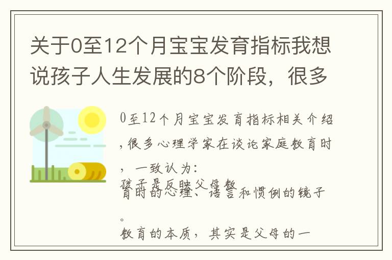 关于0至12个月宝宝发育指标我想说孩子人生发展的8个阶段，很多父母直呼太晚看到