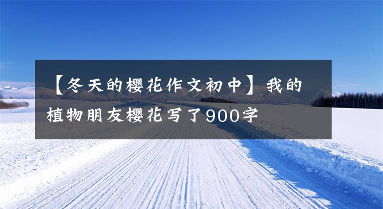 【冬天的樱花作文初中】我的植物朋友樱花写了900字