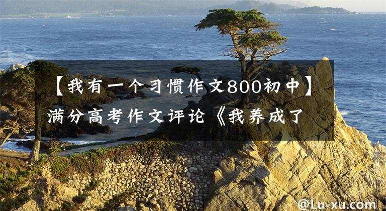 【我有一个习惯作文800初中】满分高考作文评论《我养成了一个好习惯》