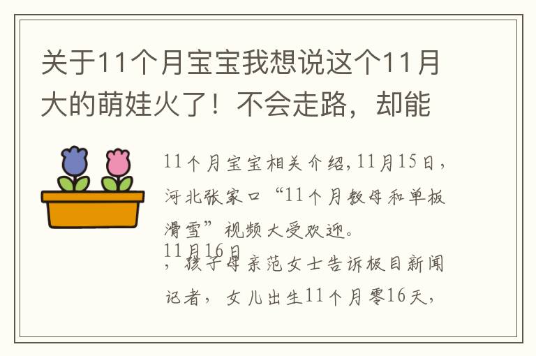 关于11个月宝宝我想说这个11月大的萌娃火了！不会走路，却能独立滑雪