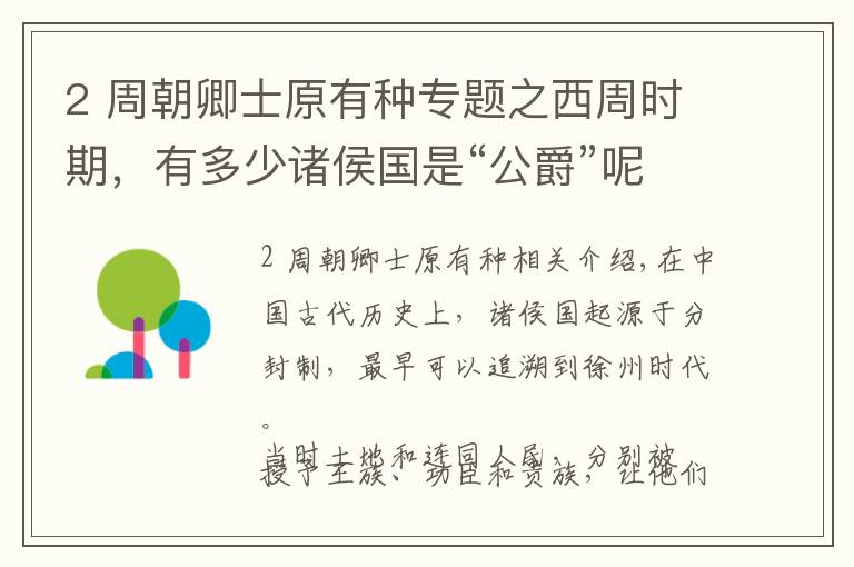 2 周朝卿士原有种专题之西周时期，有多少诸侯国是“公爵”呢？