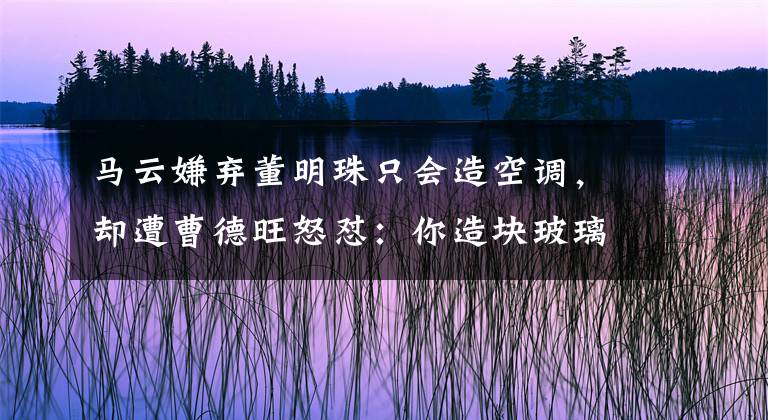 马云嫌弃董明珠只会造空调，却遭曹德旺怒怼：你造块玻璃试试？ 曹德旺任正非董明珠分别代表什么