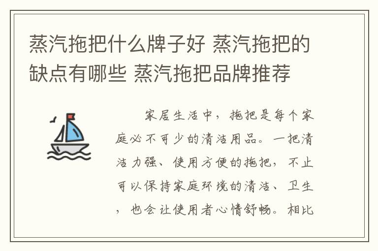 蒸汽拖把什么牌子好 蒸汽拖把的缺点有哪些 蒸汽拖把品牌推荐