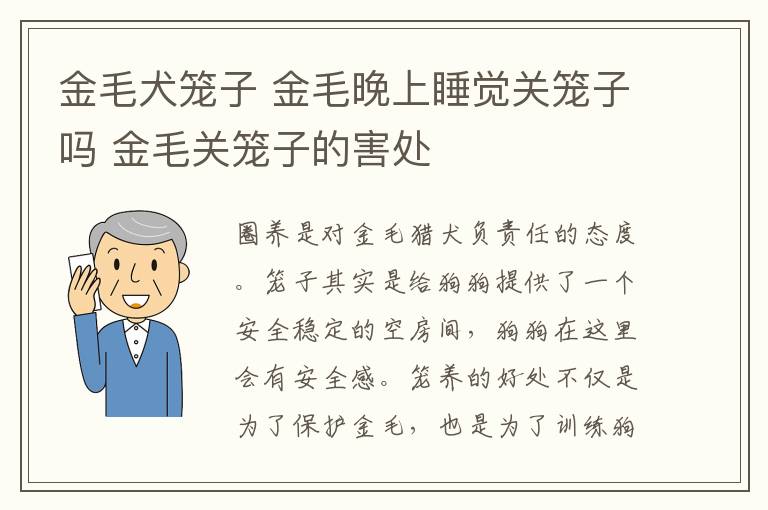 金毛犬笼子 金毛晚上睡觉关笼子吗 金毛关笼子的害处