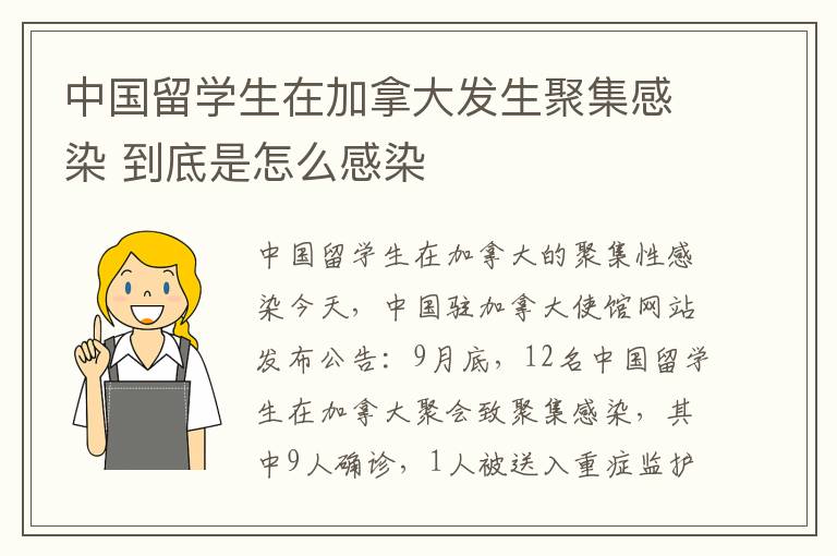 中国留学生在加拿大发生聚集感染 到底是怎么感染