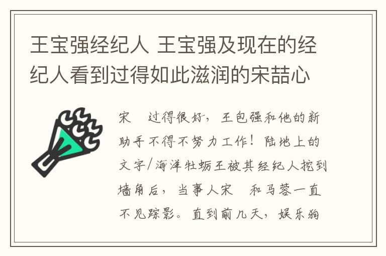 王宝强经纪人 王宝强及现在的经纪人看到过得如此滋润的宋喆心里有啥感觉？