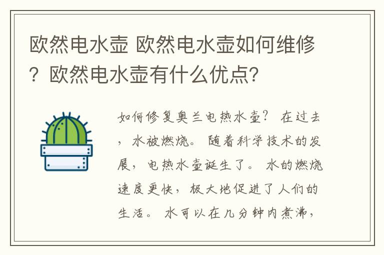 欧然电水壶 欧然电水壶如何维修？欧然电水壶有什么优点？