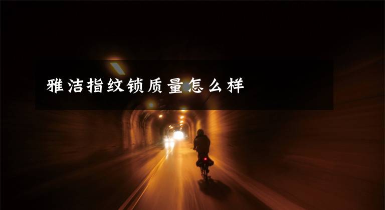 雅洁指纹锁质量怎么样