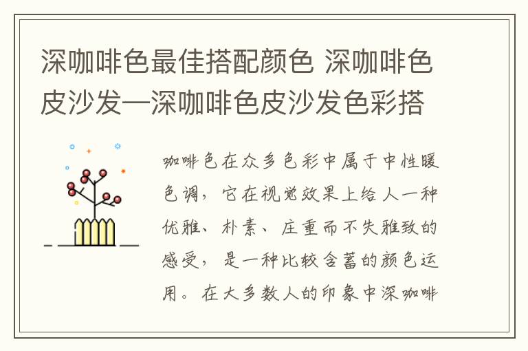 深咖啡色最佳搭配颜色 深咖啡色皮沙发—深咖啡色皮沙发色彩搭配技巧