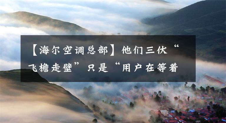 【海尔空调总部】他们三伏“飞檐走壁”只是“用户在等着”的原因。