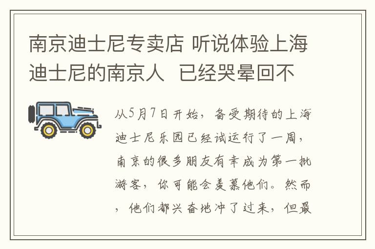 南京迪士尼专卖店 听说体验上海迪士尼的南京人  已经哭晕回不来了